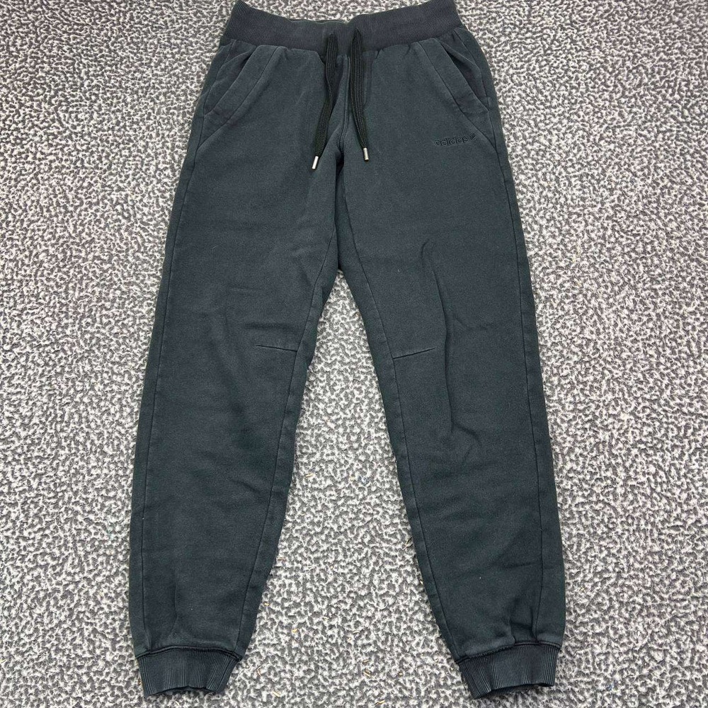 Adidas NEO Slim Joggers Men Small Black Fleece Sweatpants Cuffed Drawstring S